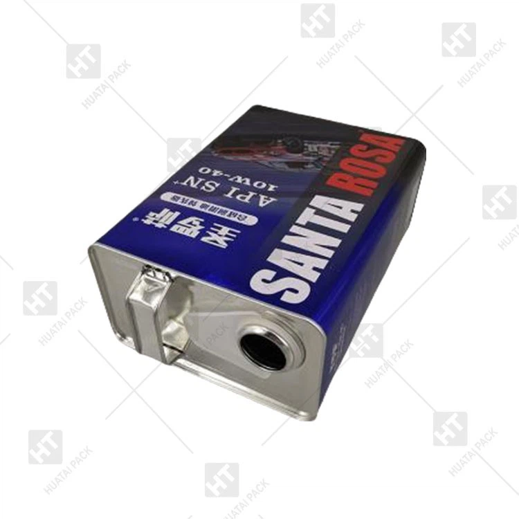 Engine Oil Can With Metal Handle And Metal Cap